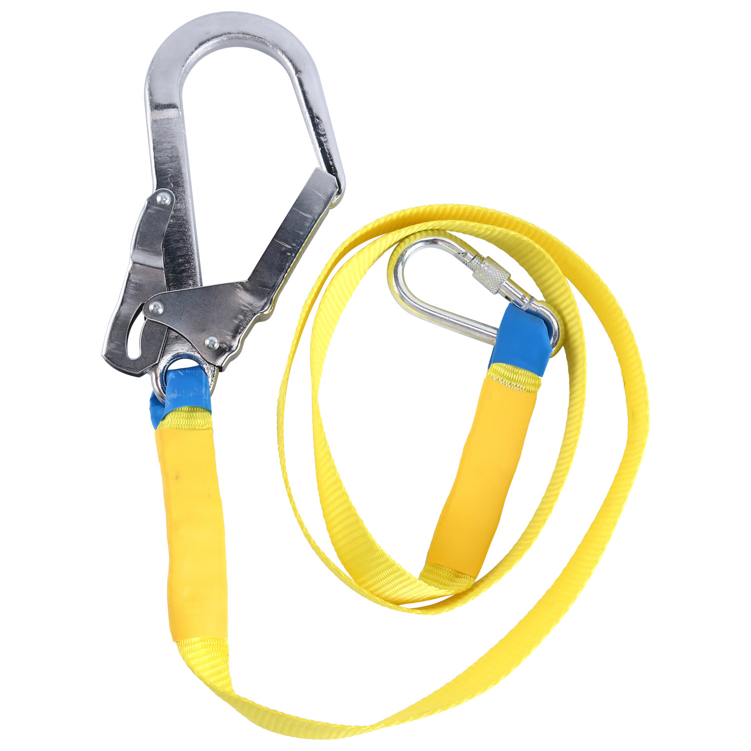 Outdoor Climbing Safety Harness Belt Lanyard + Metal Carabiner Clip