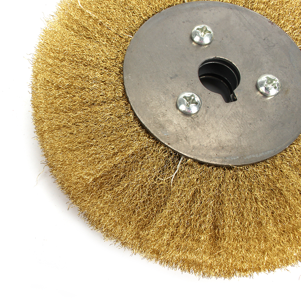 150mm Soft Brass Wire Wheel Pure Copper Brush For Bench Grinder Metal