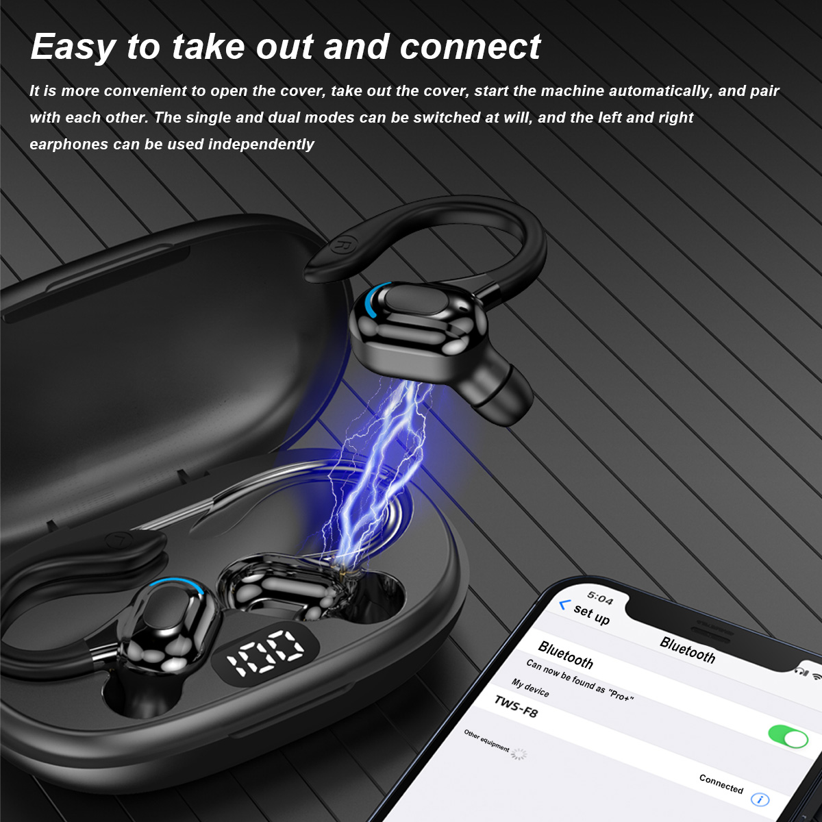 TWS Bluetooth 5.0 Headset Wireless Earphones Earbuds Sports Stereo Headphones