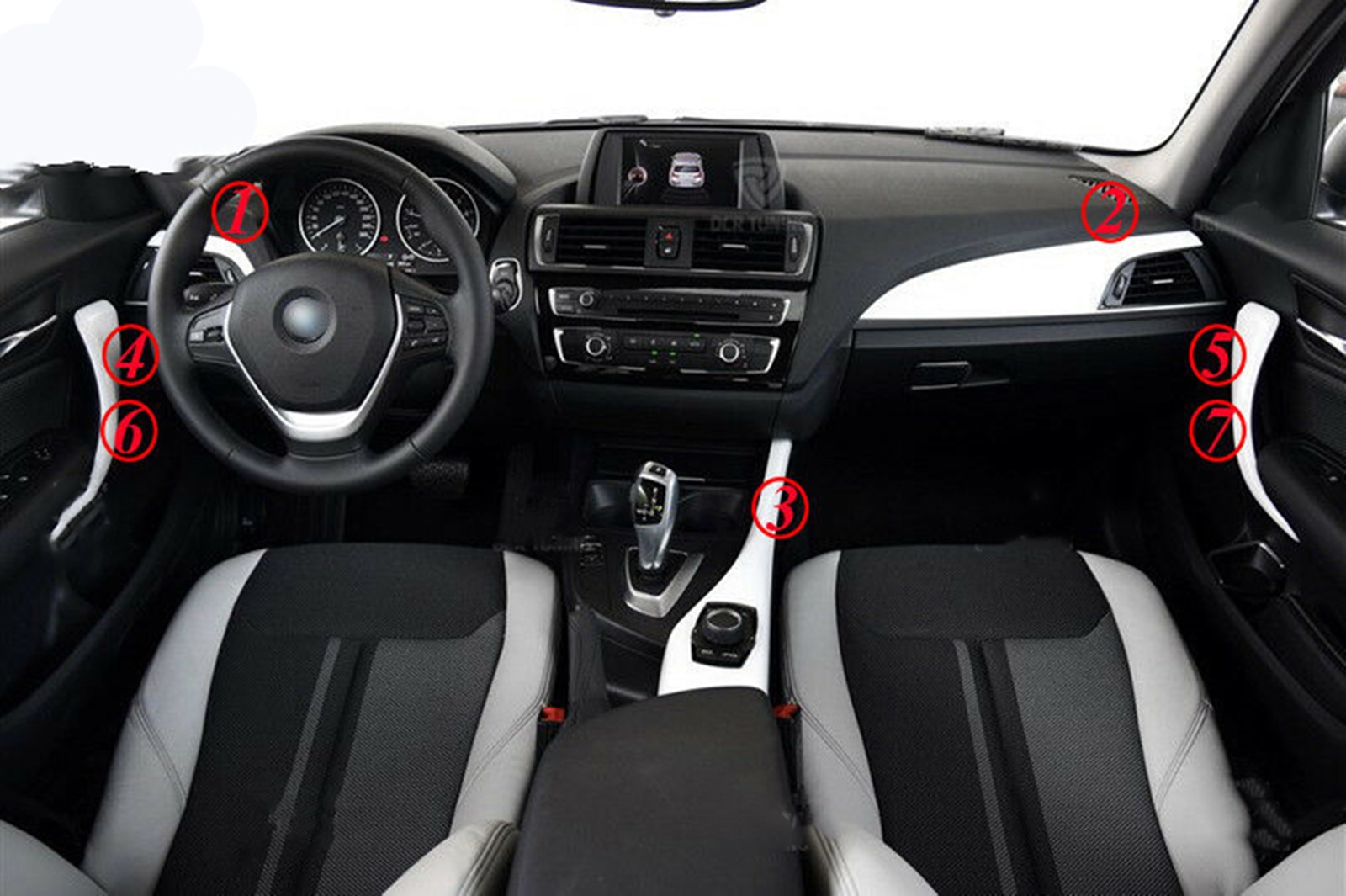 Carbon Fiber Interior Trim Kits For BMW F20 114 116 118 120 125