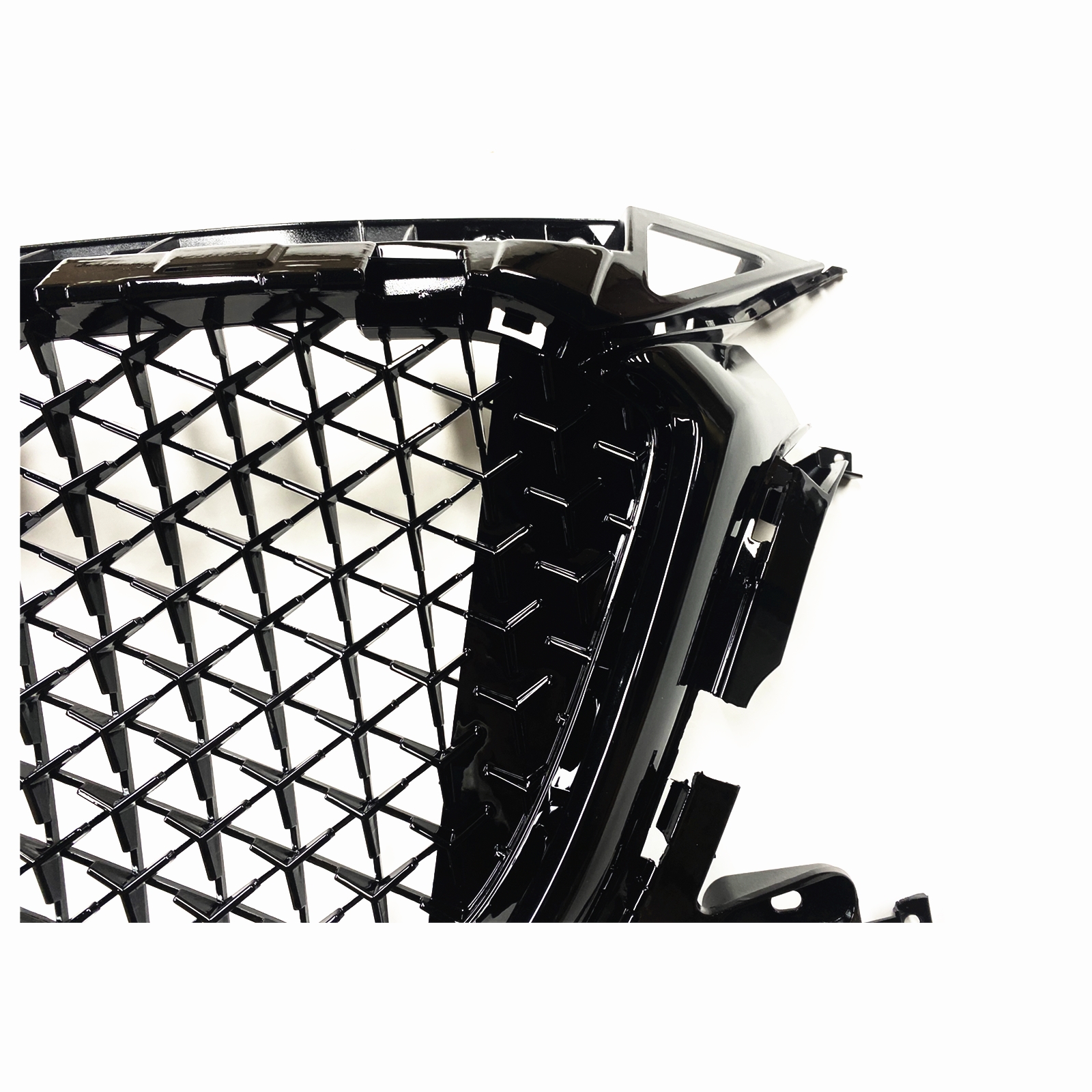 Gloss Black Front Grille Strip Cover Trim – Mazda 3 Axela 2017-2018 (2pc)