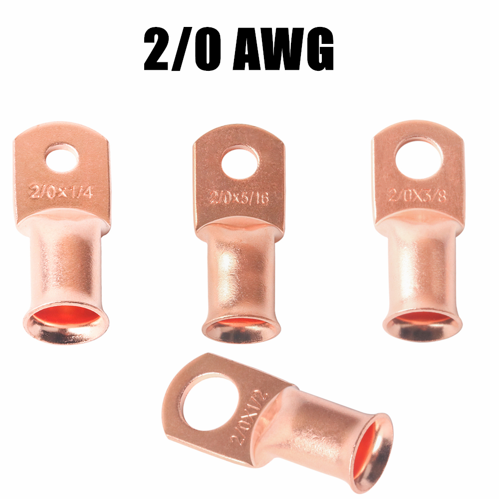 Heavy Duty Cable Lugs Battery Cable Ends Copper Eyelets Ring Terminal