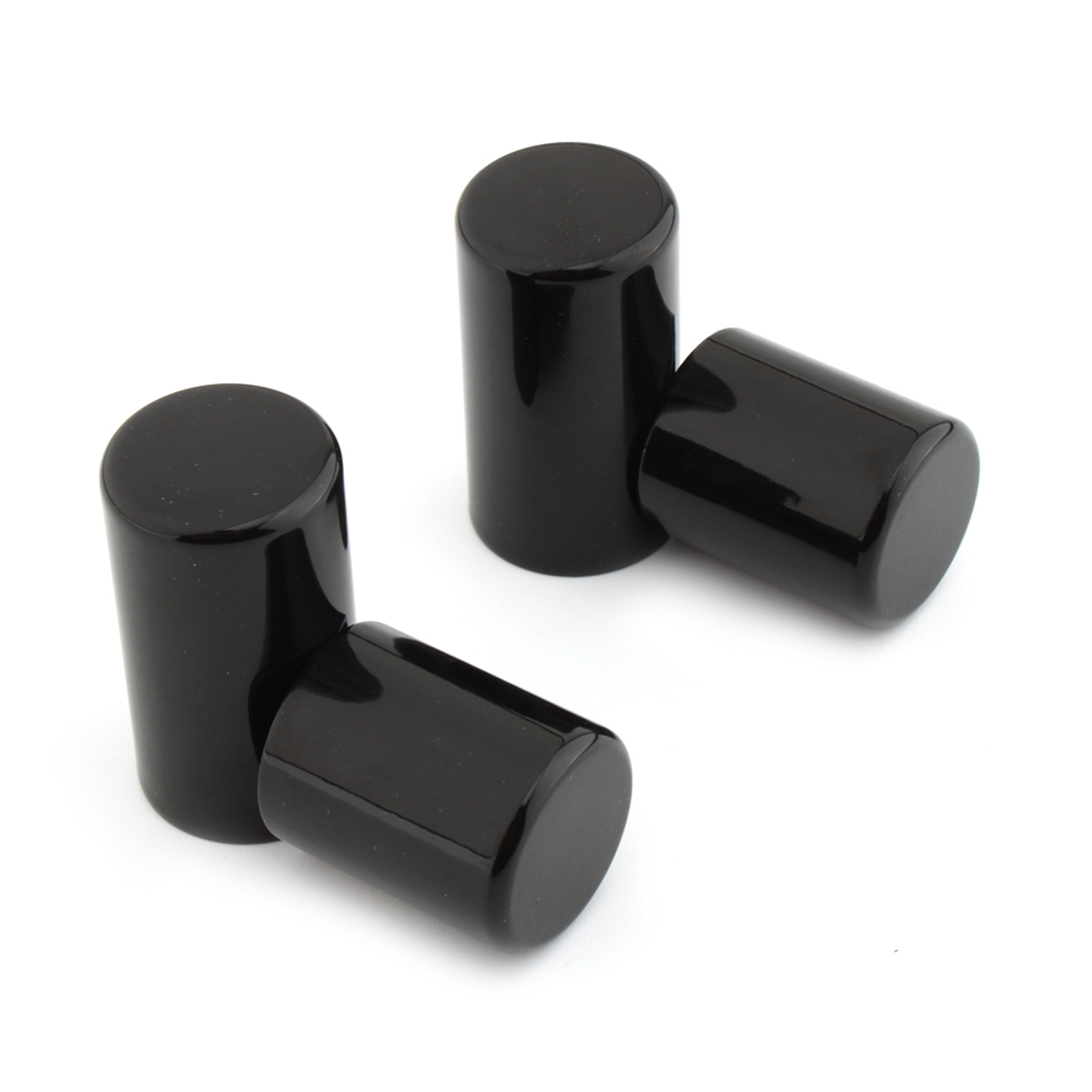 Stable Docking Point Hardware Cover Caps – Chrome Aluminum – For Harley Touring 2009-2022 – 4-Point Set