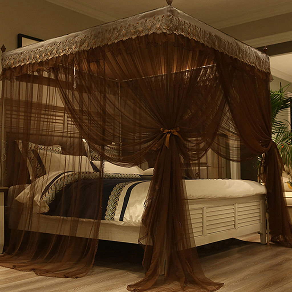 Mosquito Net Frames Double Layer Canopy Set Bed Curtain Wedding