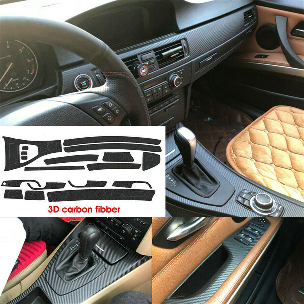  Car Window Lift Trim Switch Panel Sticker Decal Carbon Fiber  Trim fits for BMW E90 Interior Accessories (14.09, with Auto Folding  Button) : Automotive