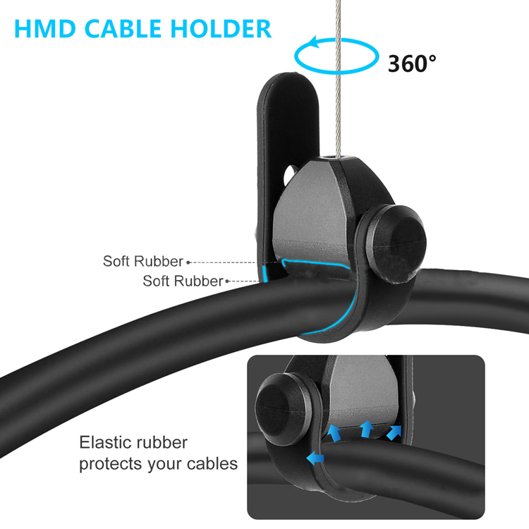 1/3/6PCS VR Management Cable Pulley System Set for HTC Vive/Oculus Rift ...