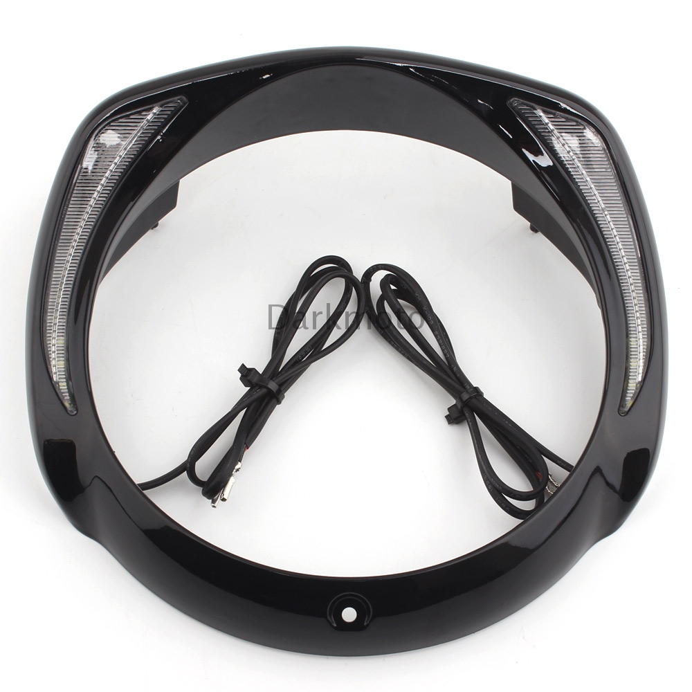 LED Motorcycle Headlight Trim Ring Bezel Light For Harley