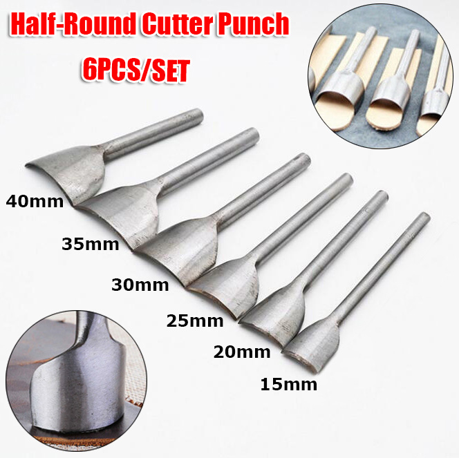 thumbnail image 2 of Titanium Plated Rust-proof Leather Round-corner Punch Semi-circle Shallow Circle Punch DIY Leather Belt Watch Band Cutting Tool 2 of 13