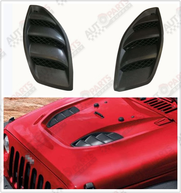 2PCS Louvers Engine Inlet Hood Vents For 10th Anniversary Jeep Wrangler