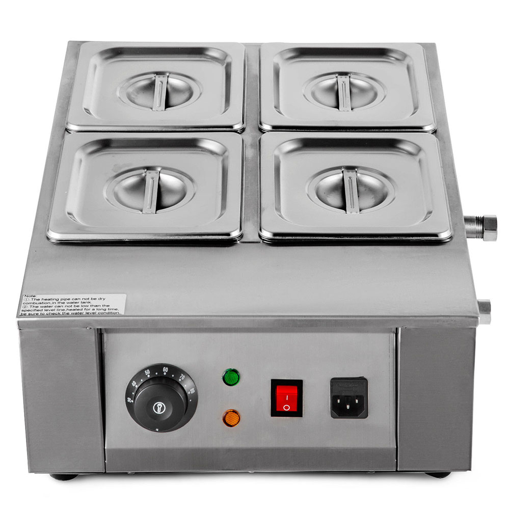 8kg Electric Chocolate Warmer Boiler Tempering Machine 4 Melting Pots