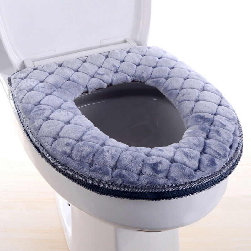 Plüsch Toilettensitzbezug WC Closes Warmer Waschbar Tuch Sitzbezug