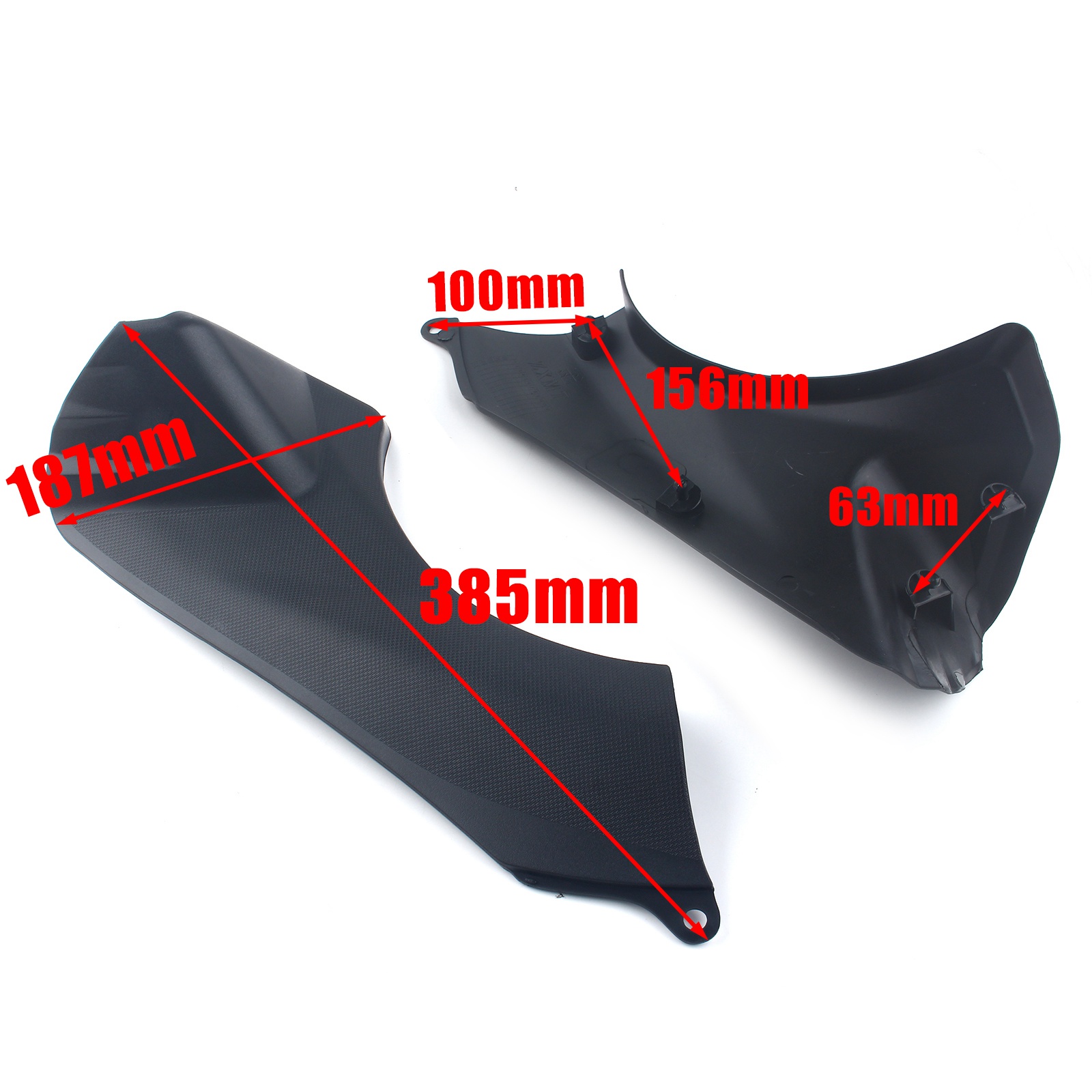 Front Air Duct Tube Cover Fairing Black Fit For KAWASAKI