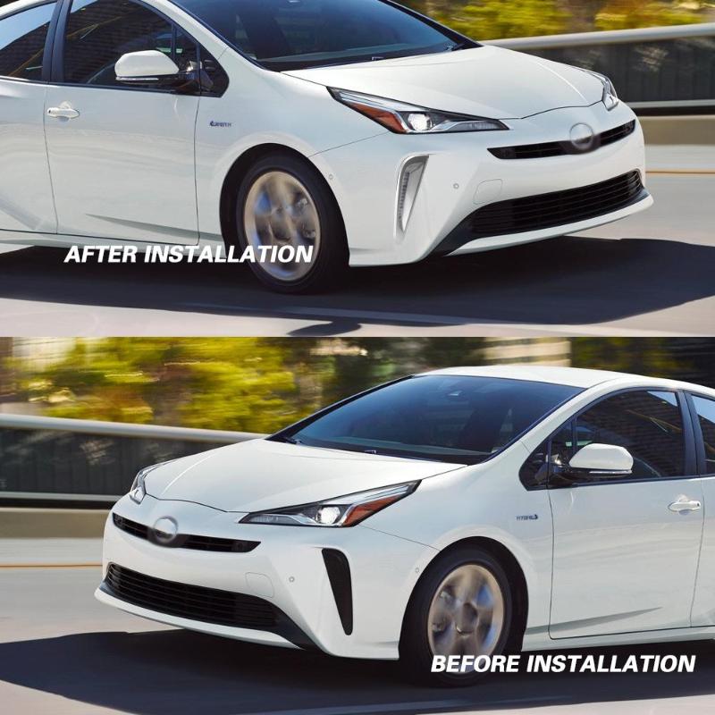 Car LED Daytime Running Light For toyota Prius 2019 2020 2021 2022 2023 DRL Fog Lamp cover with yellow Turn signal light - 34