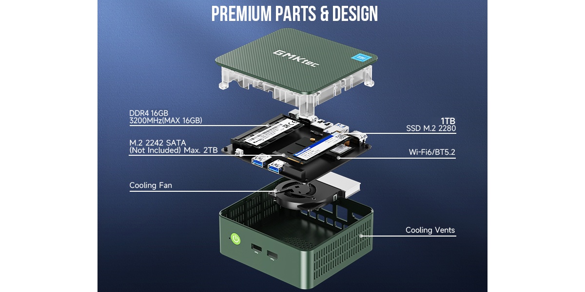 GMKtec G3 plus mini pc 【16GB+1TB SSD】 NucBox G3 Plus--Enhanced Performance Mini PC With Intel N150 Processor