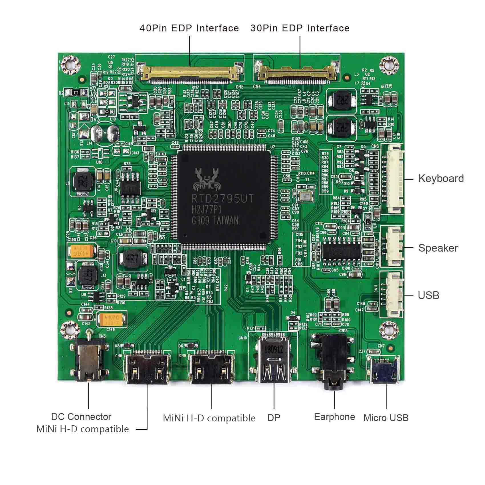 4k HDMI DP LCD Controller Board 15.6" b156zan02.3 3840x2160 LCD