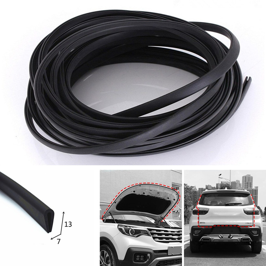 5M Flexible U Channel Autos Caravan Black Rubber Seal Strip Edge Trim ...