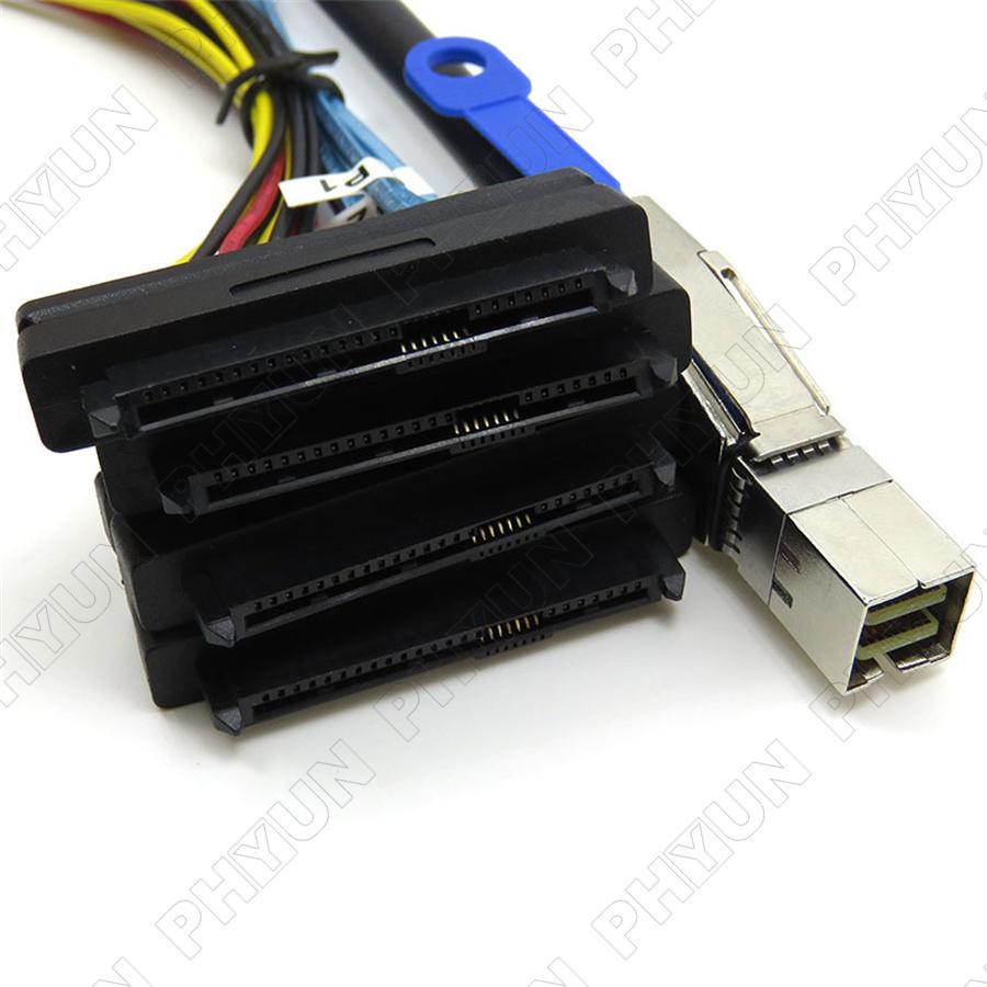 Hard Disk Cable 12Gbps Mini SAS SFF-8644 To SFF-8482 Server
