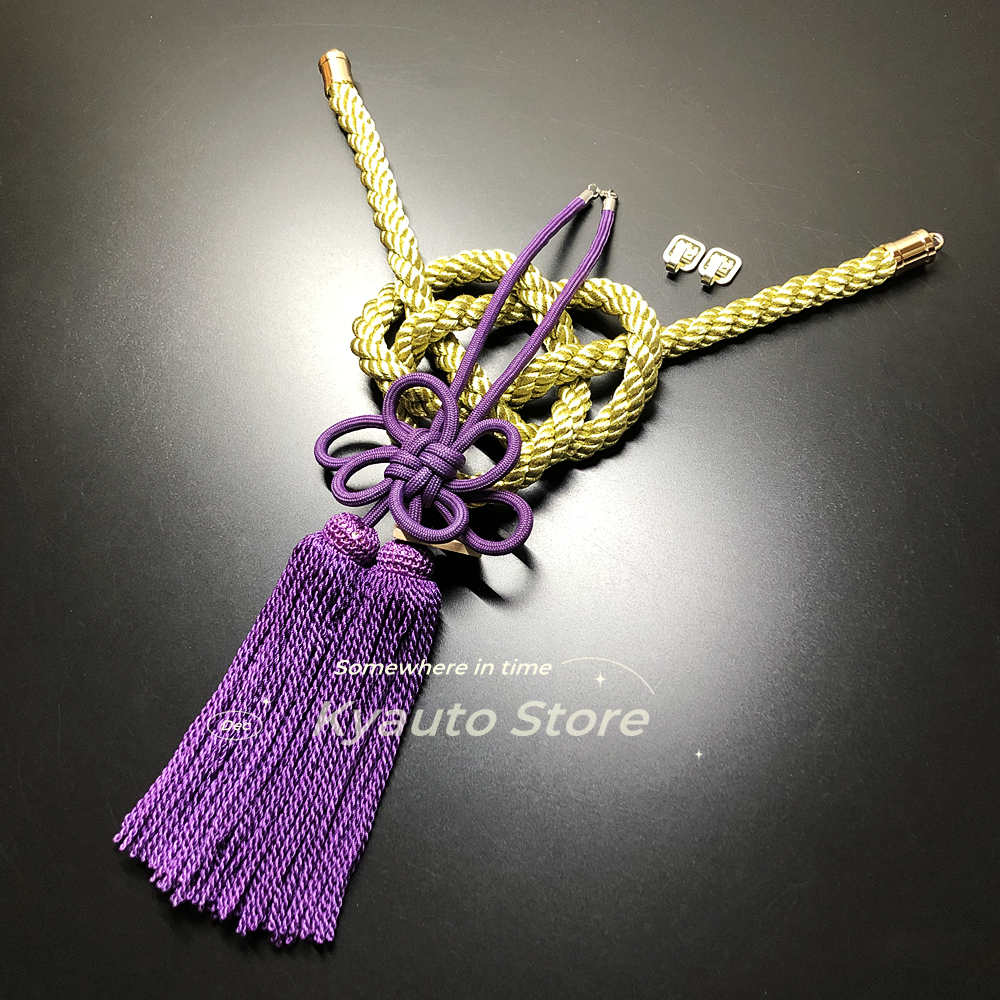 A Set JDM Junction Produce White Kintsuna Rope JP Kiku Knot Luxury