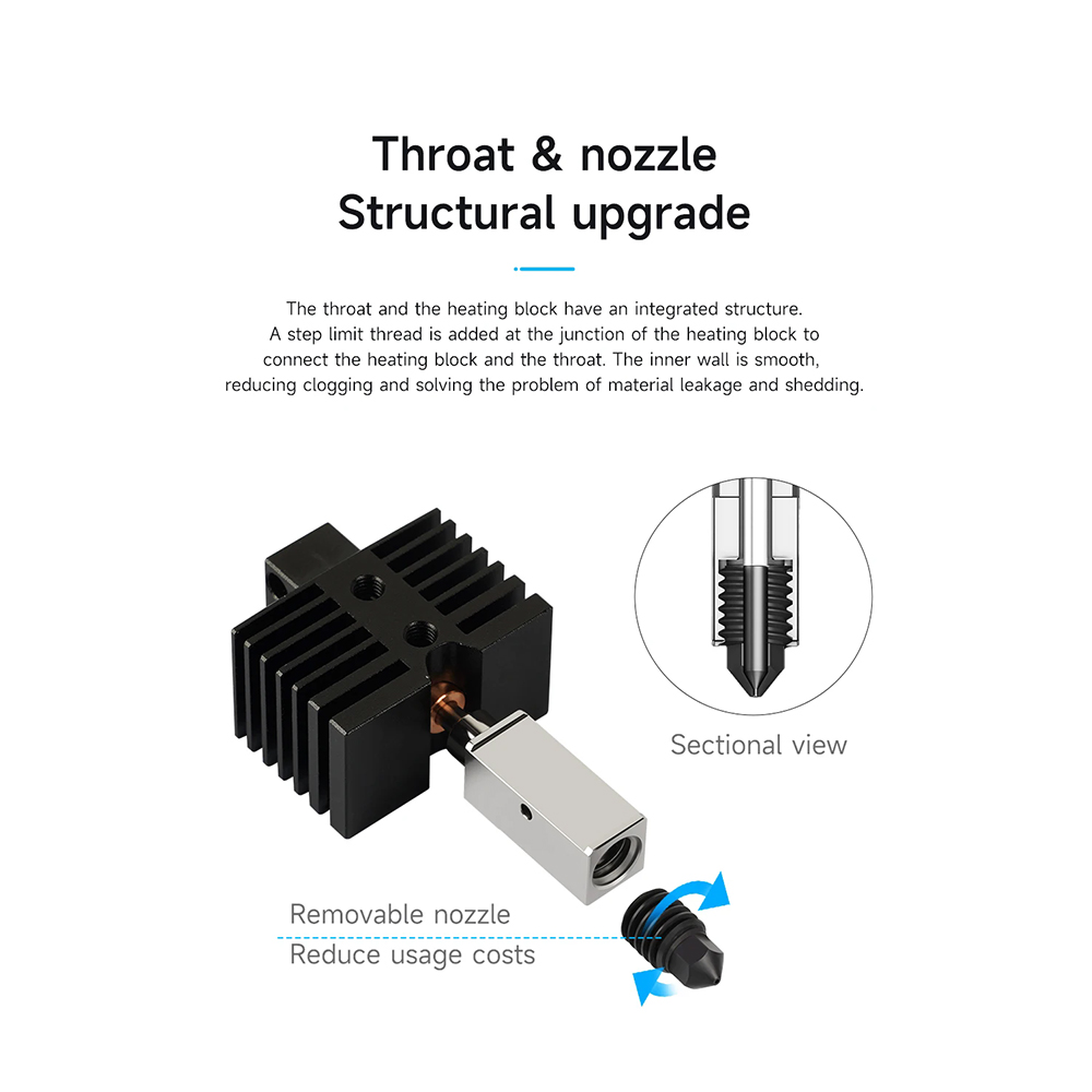Upgrade Hotend For Qidi X Max3/ Plus 3/Q1-Pro Hardened Steel