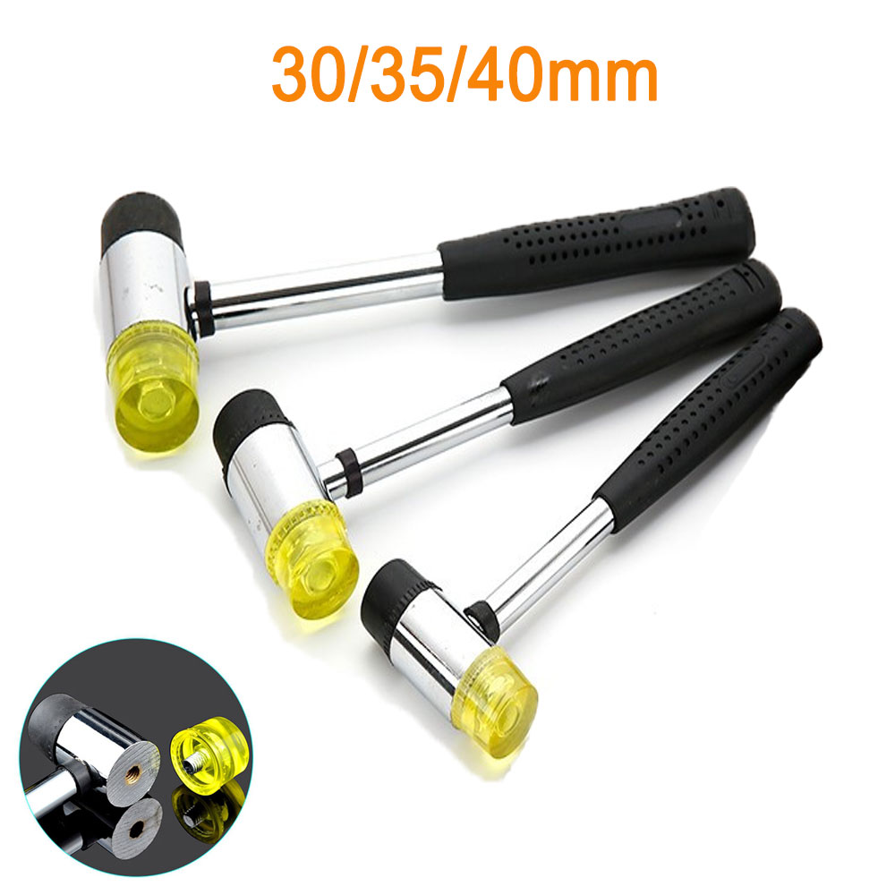 Gelb /& Schwarz 30//35//40mm Ausbeulhammer Gummi-//Plastikhammer Mit 2 Hammerkopf