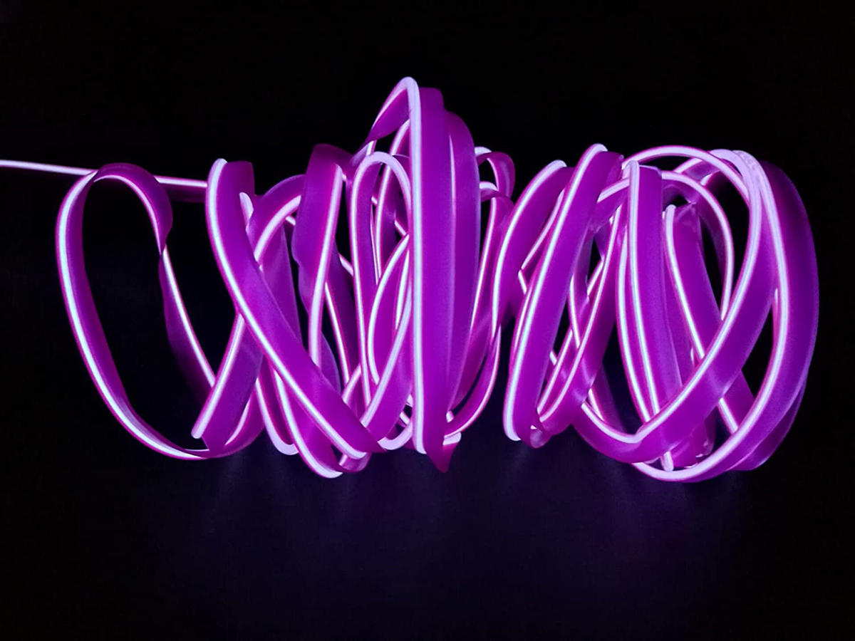 200cm Purple LED Car Interior Decorative Atmosphere Wire Strip Light