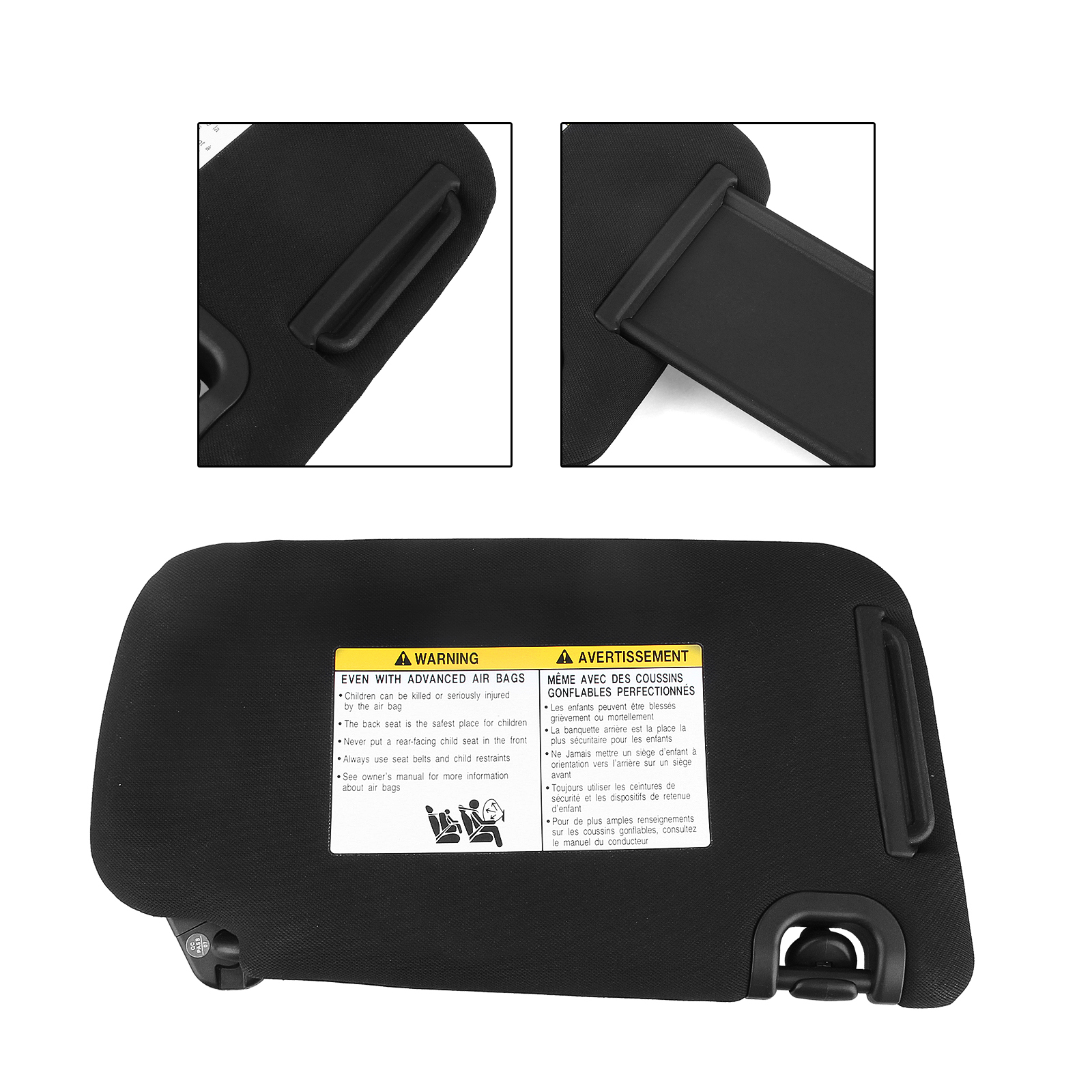 Sunページ Driver Side Visor 2Pcs Car Sunshade Shield Gray Sun Visor