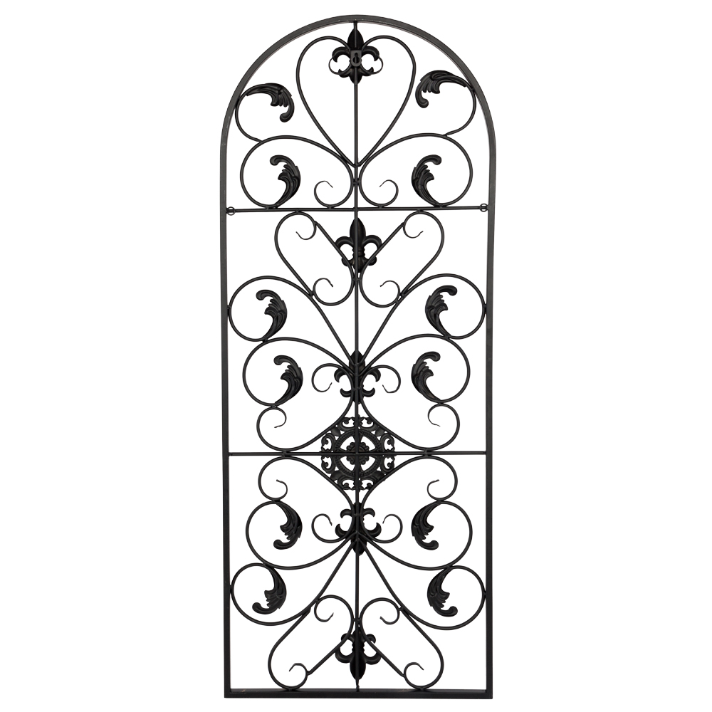 41.5" Spanish Antique Arch Metal Wall Art Outdoor Garden Accent Patio