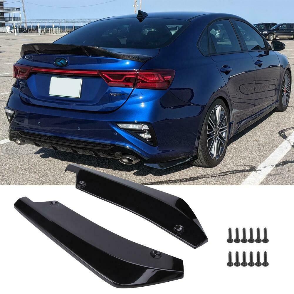 DREAMIZER Gloss Black Rear Bumper Lip Diffuser & Splitters – Fits Kia Optima K5 & Forte – Aggressive Racing Look