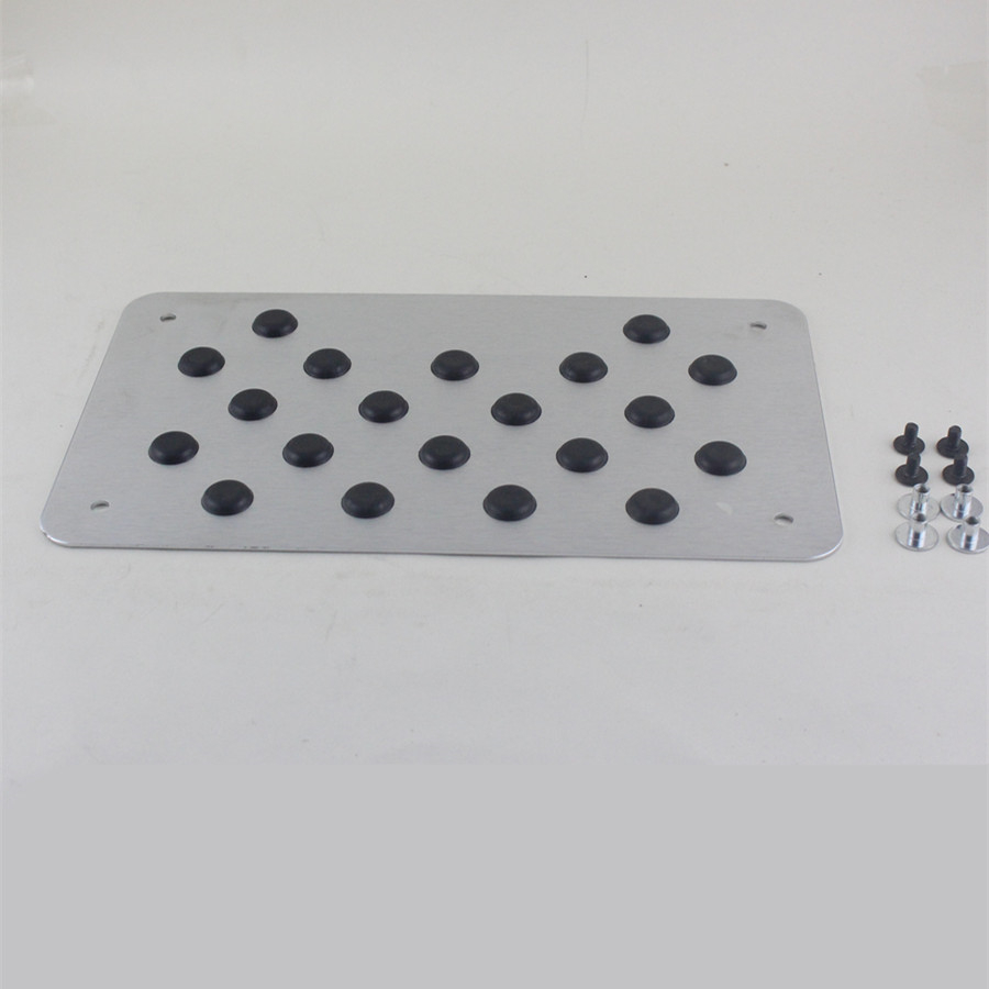Universal Aluminum Alloy Car Non-slip Rubber Heel Plate Pedal Carpet Floor  Mat