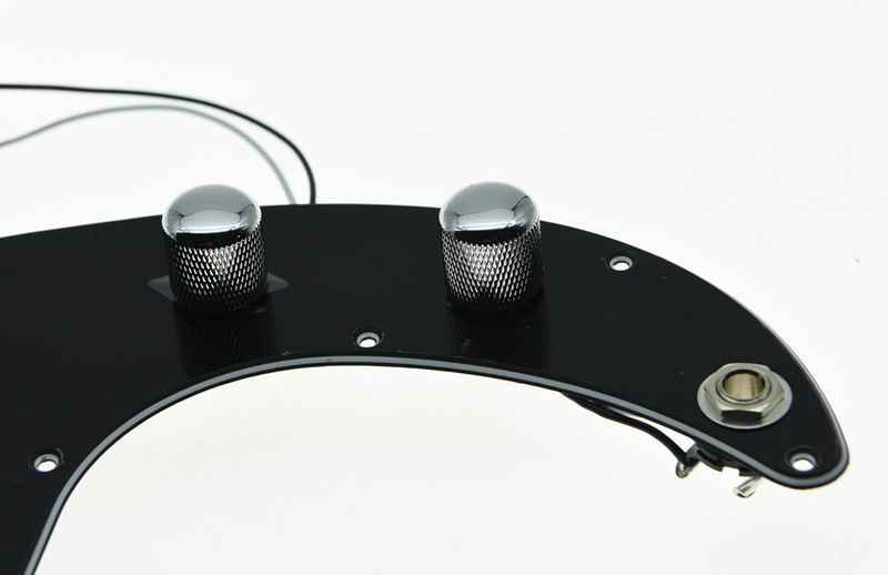 Black 3 Ply Prewired Loaded P Bass Pickguard for Fender Precision Bass