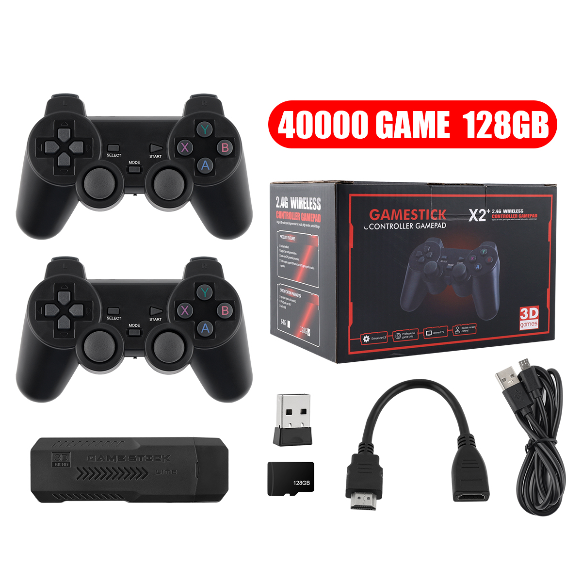 AUFGLO Console di Giochi Retro Retro Game StickOltre 40.000 giochi AUFGLO Console di Giochi Retro Retro Game StickOltre 40.000 giochi