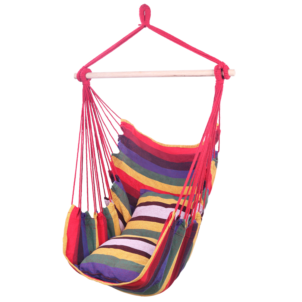 Details About Relax Hammock Hanging Rope Chair Porch Swing Seat Camping Garden Beach Patio