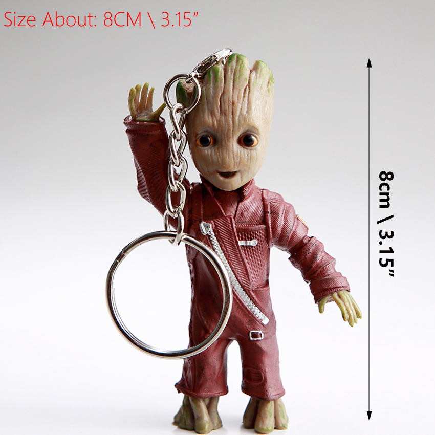 Details about   Baby Groot Key Chain Guardians of The Galaxy Vol 2 Alloy Figure Pendant Keyring