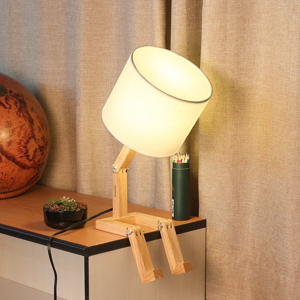 Inventive Adjustable Table Lamp Nightstand Wooden Table Lamp Fun