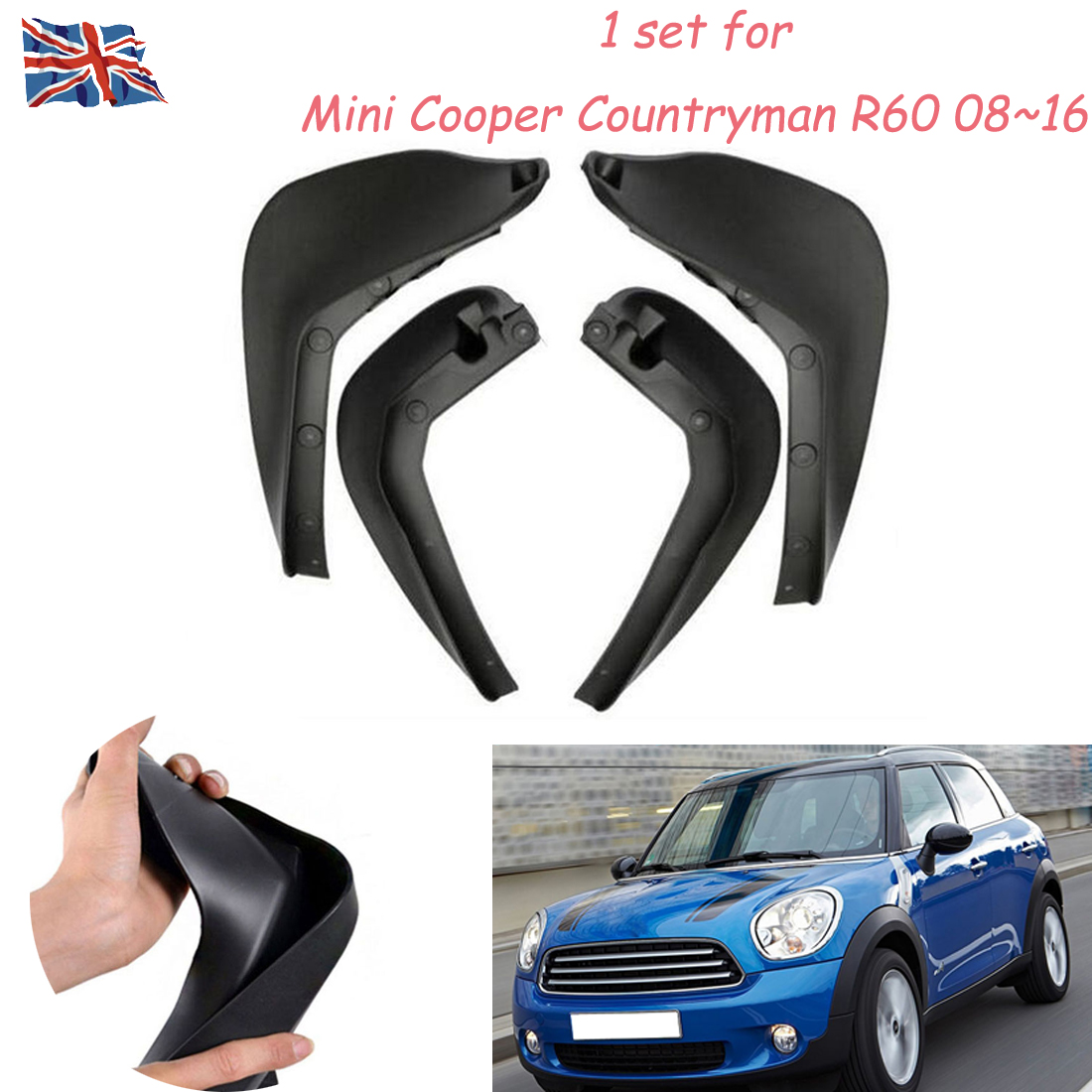 OE Front Rear 4 Pieces Splash Mud Guards Flaps Mudguard set For 09-15 Audi Q5
