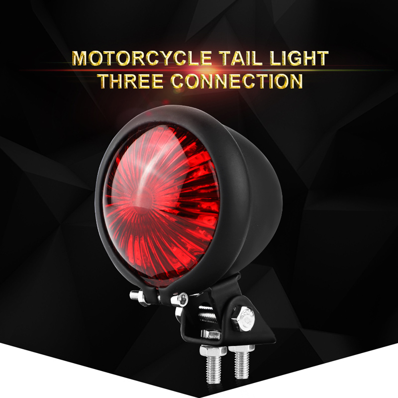 Motorfiets Rood 12v Led Verstelbare Cafe Racer Stijl Stop Achterlicht Motor Rem Achterlicht Achterlicht