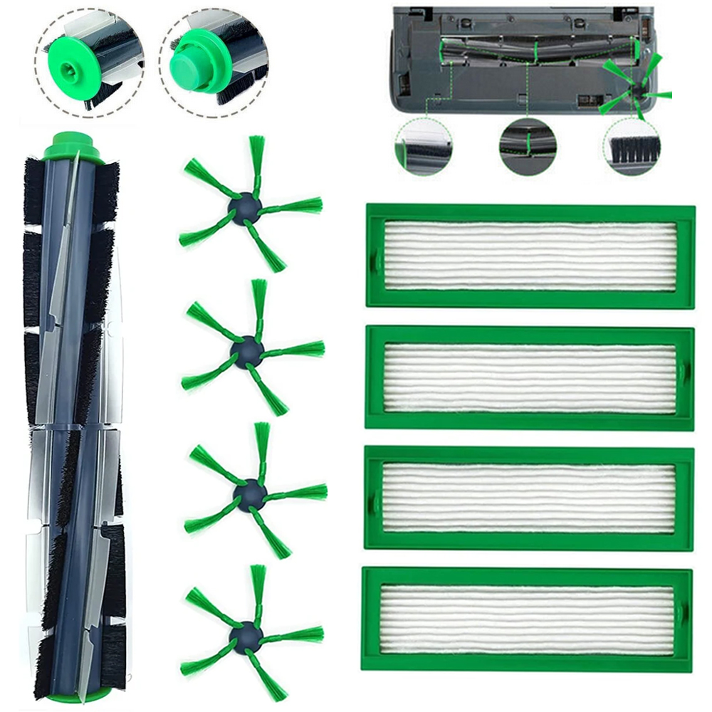 Folletto Vr300 Set Filtri E Spazzole Per Aspirapolvere Vorwerk Folletto VK 130/131 - Antiodori E Feinfilter Ricambi Aspirapolvere Vorwerk