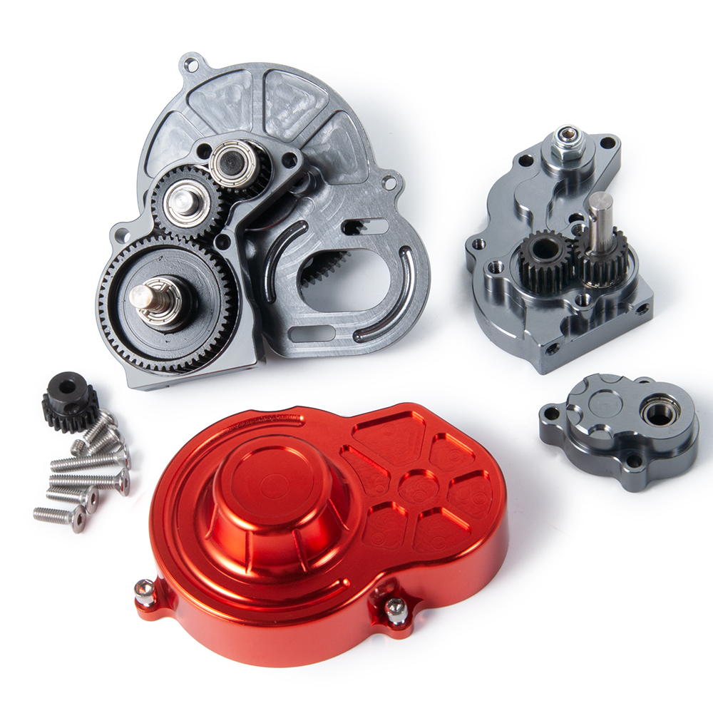 Parti Del Giocattolo Del Telecomando] Custodia Di Trasferimento In Metallo Con Albero Inverso For 1/10 RC Crawler Axial SCX10 Chassis Aggiornamento Della Trasmissione Ad Ingranaggi Planetari Prefissa