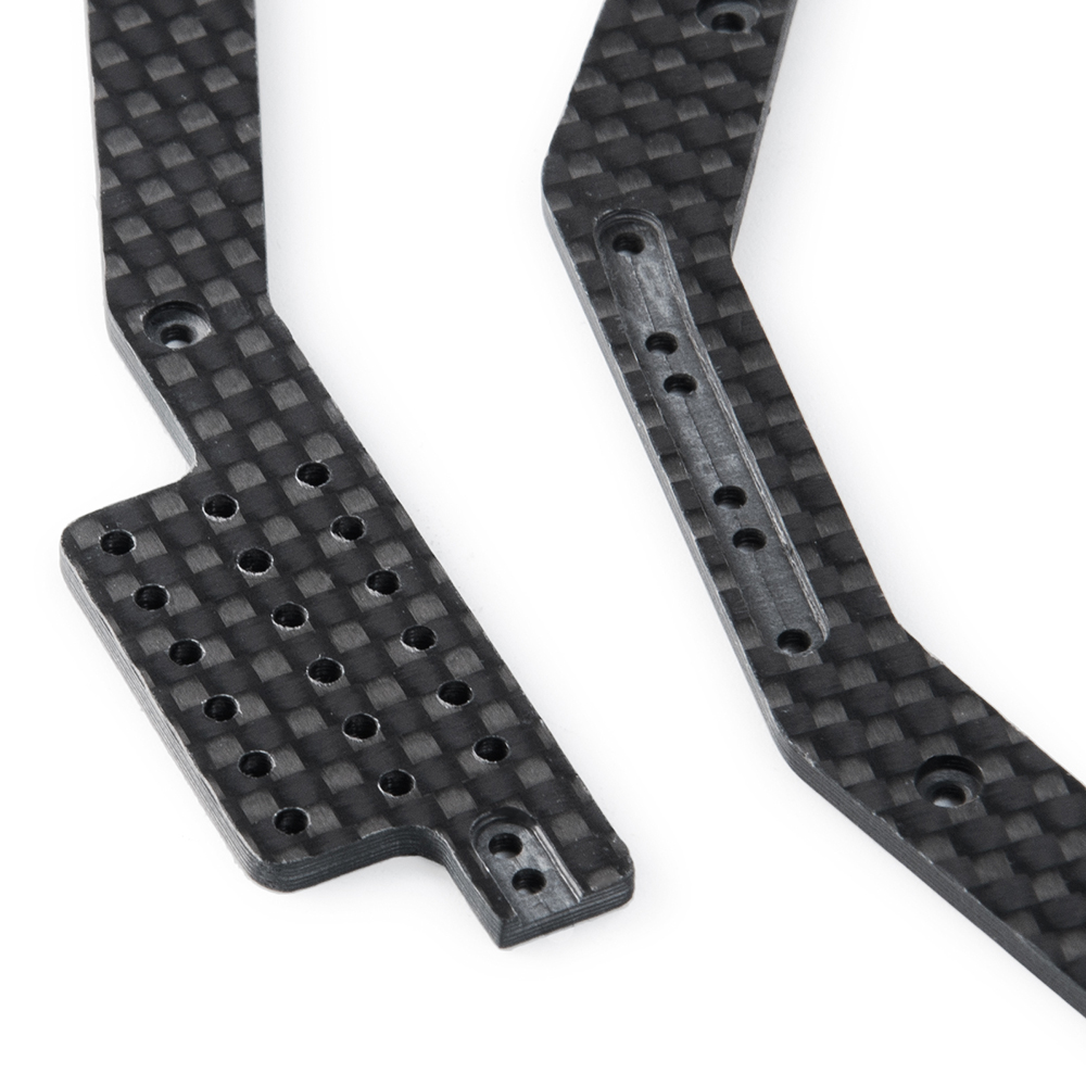 Black Carbon Fiber Chassis Frame Rails For RC 1/24 Axial SCX24 90081 ...