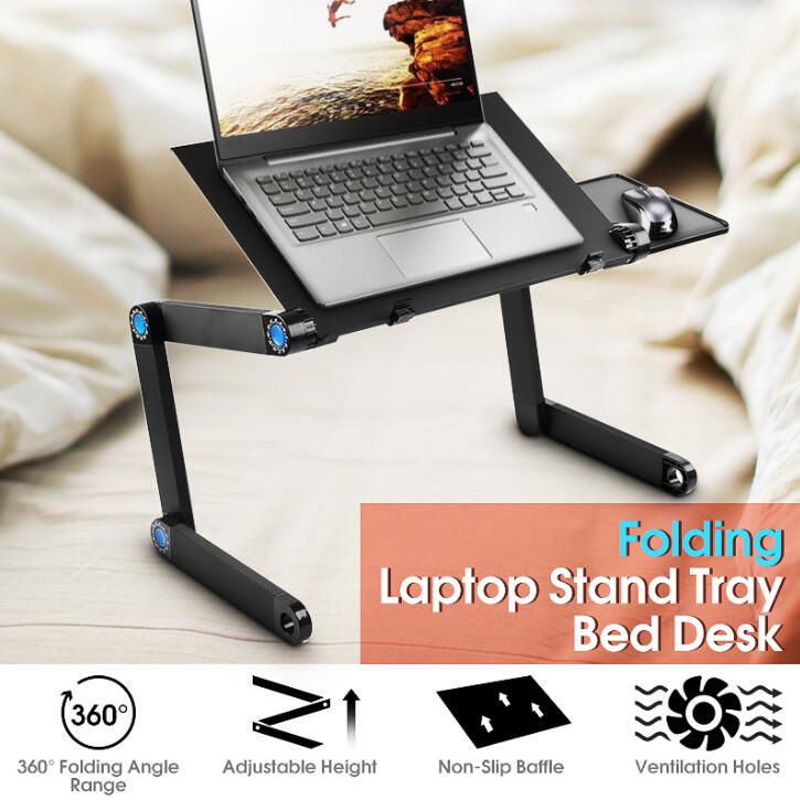 Details About Diy Angle Adjule Notebook Laptop Desk Aluminum Table Stand Bed Mouse Tray