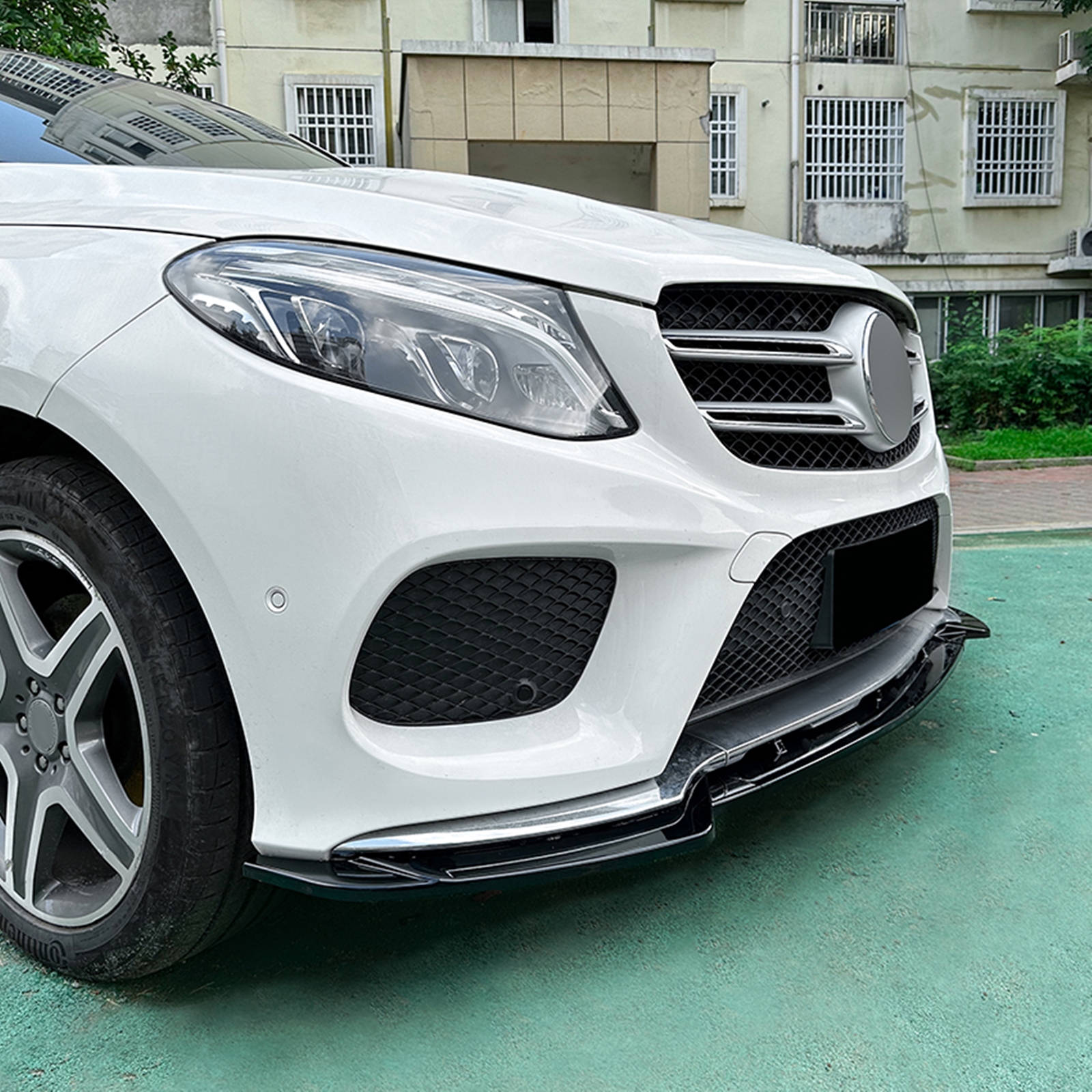Front Bumper Spoiler Lip For Benz W166 GLE Coupe C292 2015-2019