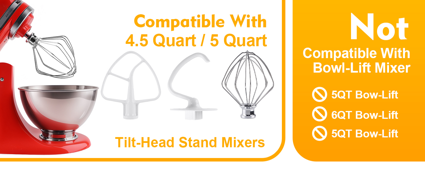 3PCS Kit Attachments for KitchenAid Tilt-Head Stand Mixer