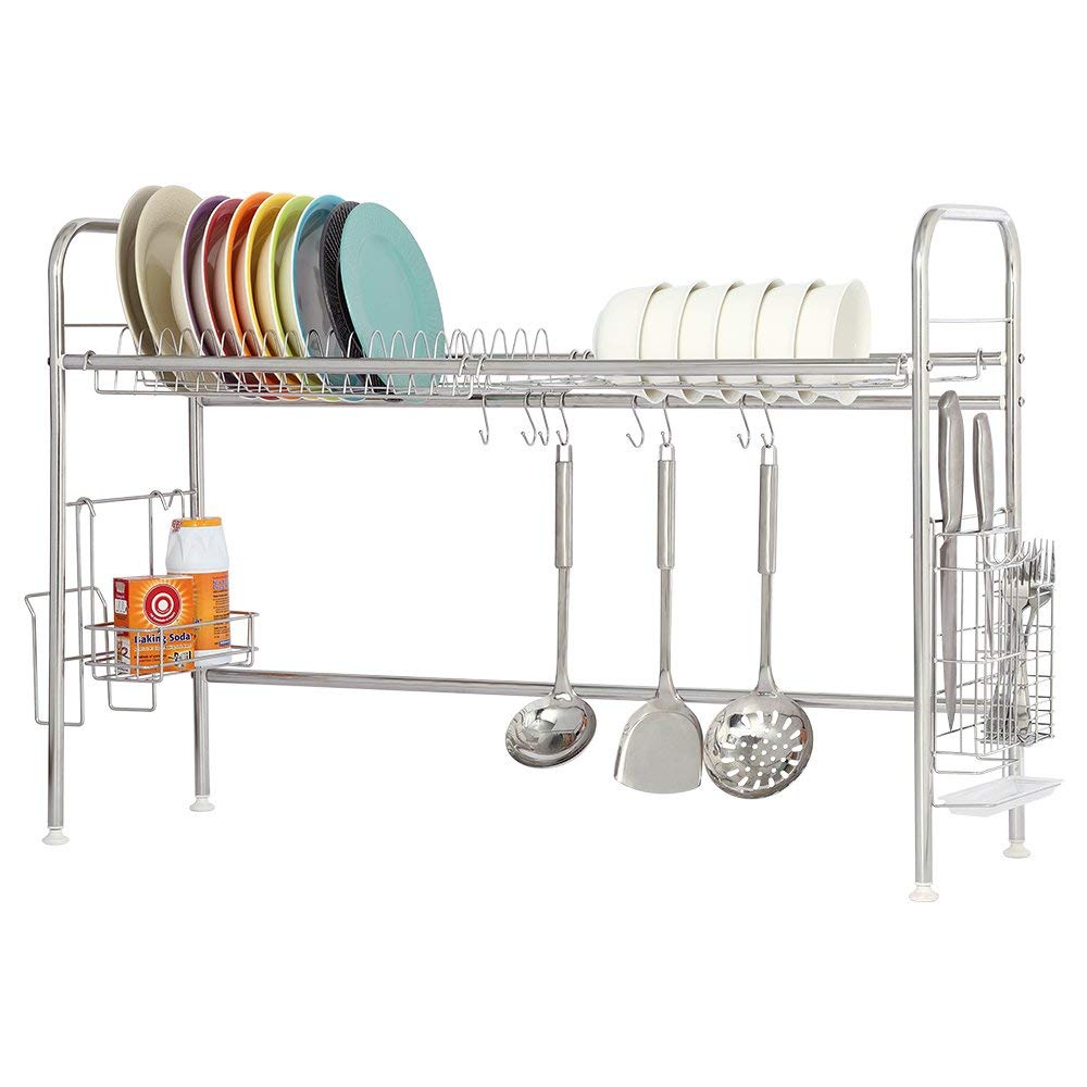 over the single sink dish rack