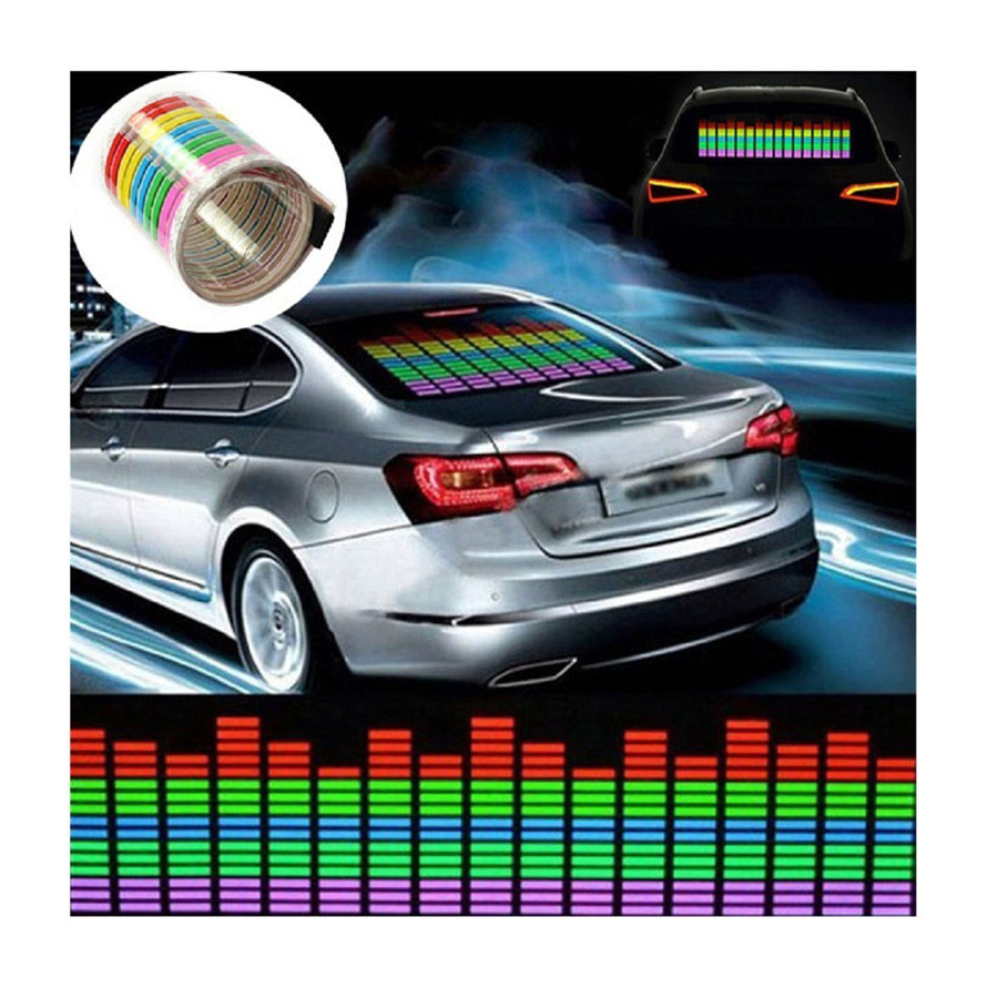 Car Rear Windshield Decor LED Light Sound Activated Music Rhythm Atmosphere Lamp eBay