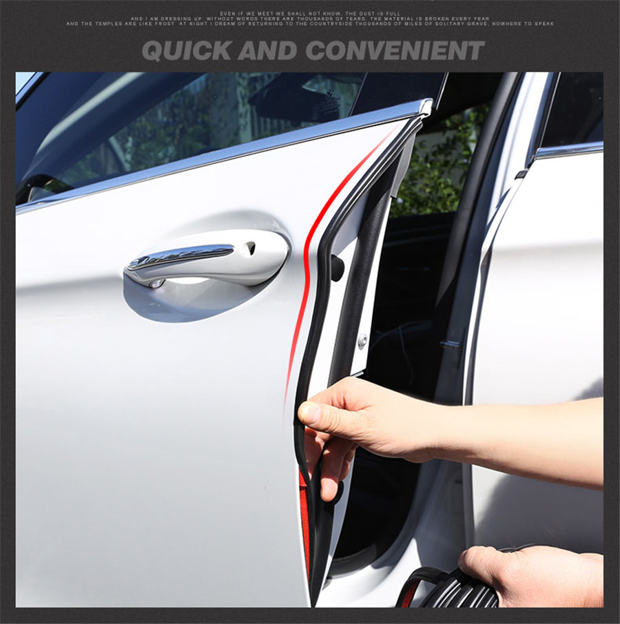 DIY 5M Automobile Door Trunk Lip Edge Protector Seal Strip Rubber