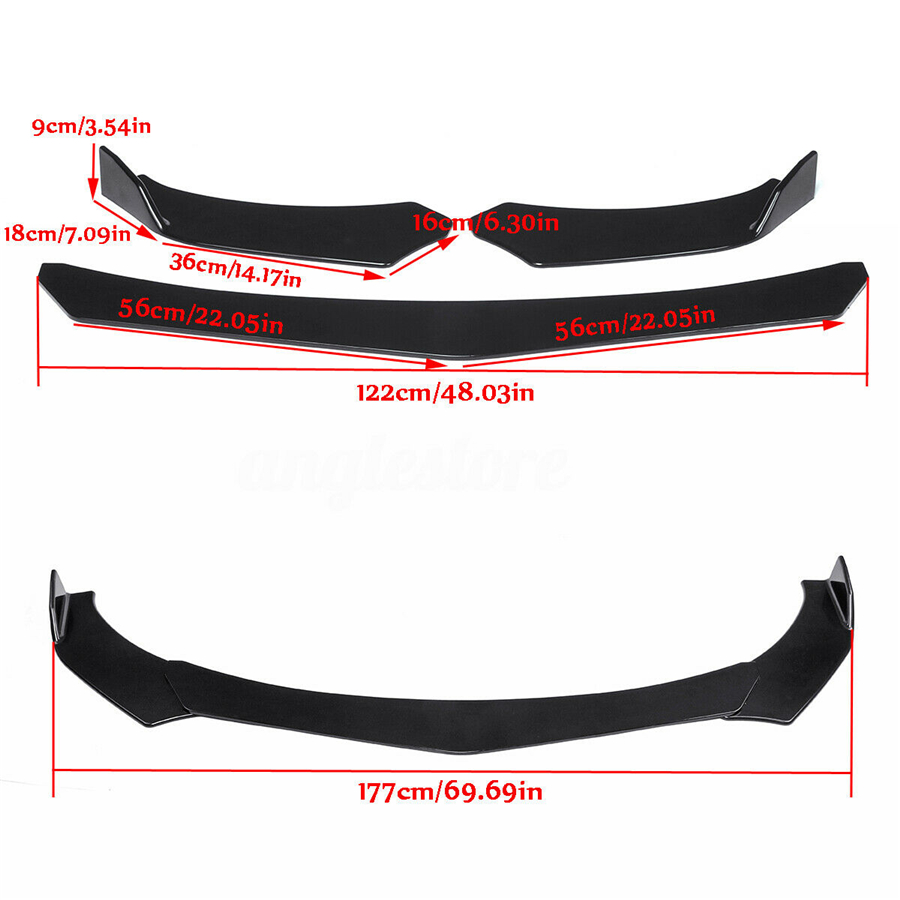 Universal Car Front Bumper Lip Body Kit Spoiler Chin Diffuser Bumper Protector EBay