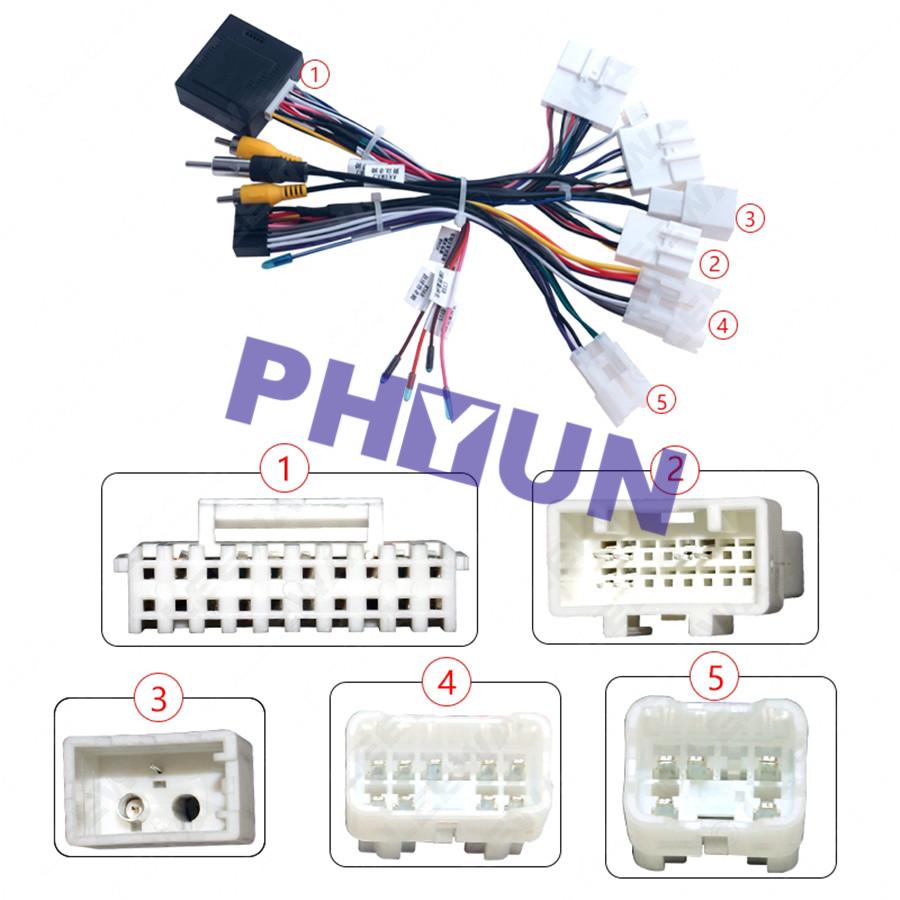 16 Pin Wire Harness with Canbus Box Fit Android Stereo For Toyota RAV4