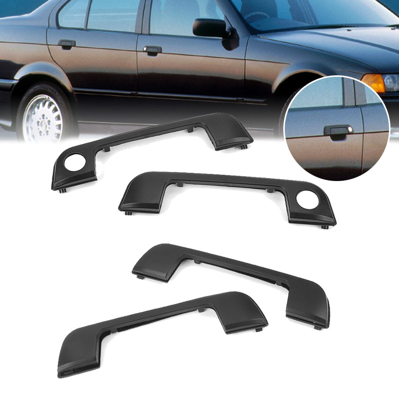 Front/Rear LH & RH Exterior Door Handle Cover Trim for BMW E36 E34