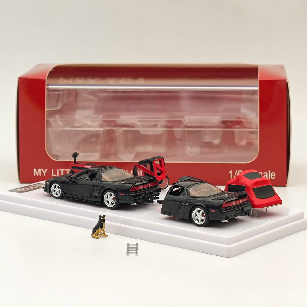 MLGB 1:64 Acura NSX TRA Camper Trailer Sport Black Diecast Models