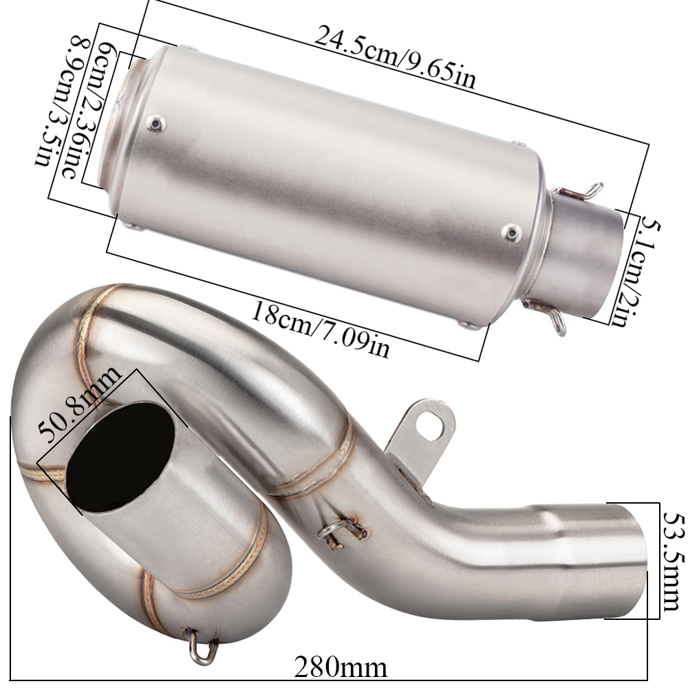 2009-2024 Kawasaki Ninja ZX6R ZX636 Slip Fit Exhaust Mid